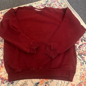 Brandy Melville Maroon Crewneck